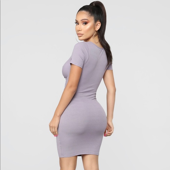 Ribbed Mini Dress (Knot My Business Mini Dress) - Picture 2 of 4